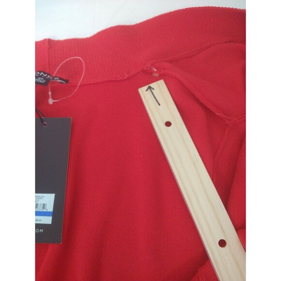 NWT Jones New York Cardigan Women's Sz XL Red Stretch Open Front Chore Pockets - Picture 11 of 16